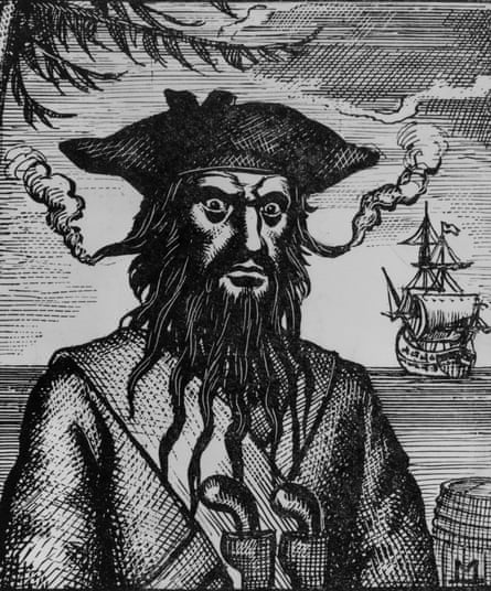 Circa 1715, Captain Edward Teach (1680 - 1718), better known as Blackbeard.