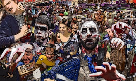 black friday zombies illustration