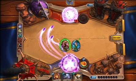 A game of Hearthstone in action.