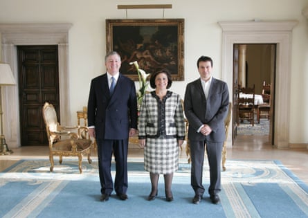 Anholt with Prince Alexander and Princess Katherine of Serbia.