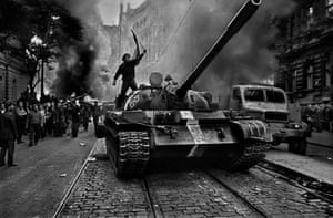 Warsaw Pact tanks invade Prague, August 1968