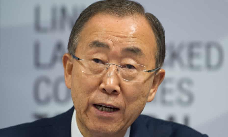 UN secretary general Ban Ki-moon.