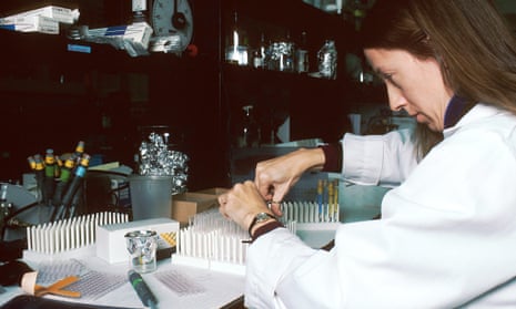 Technician performing laboratory test