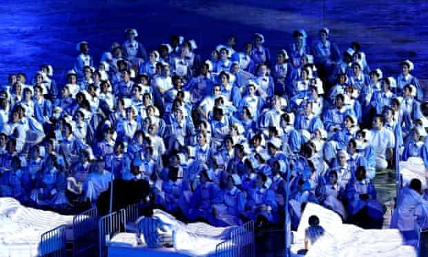 The NHS as celebrated in the 2012 Olympics opening ceremony