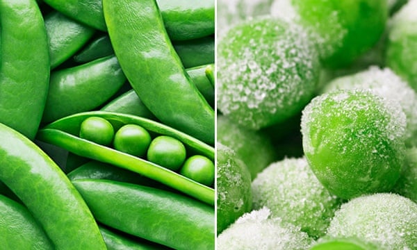 Fresh and frozen peas