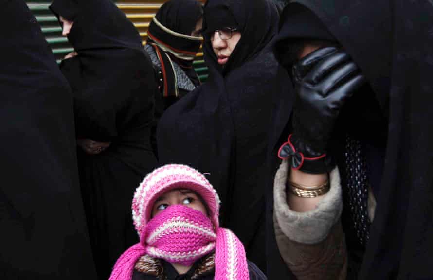 A religious procession marking Ashura in Ardebil, Iran.