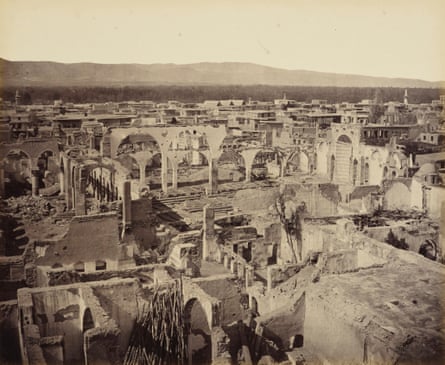 Damascus, Syria, in ruins following the conflict of 1860.