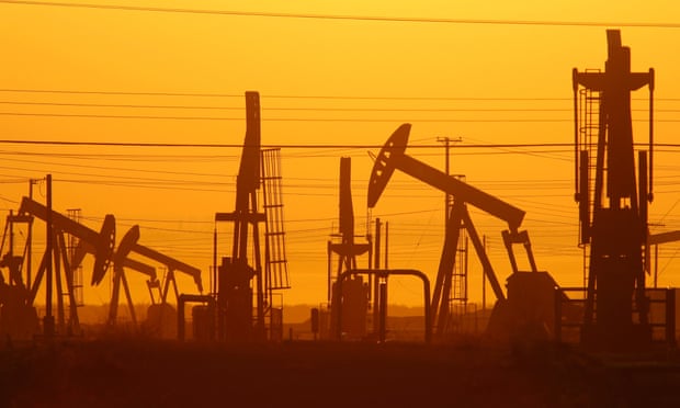 oil gas sunset