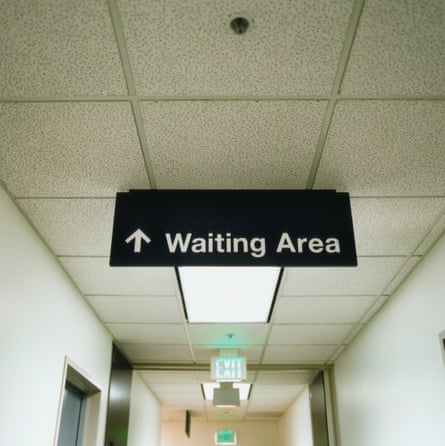 waiting area sign