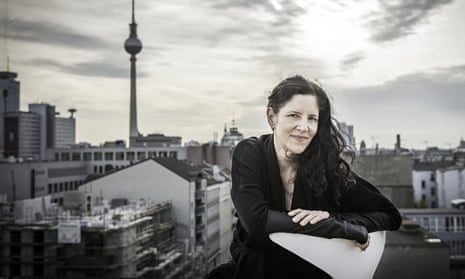 Laura Poitras on the roof of Archimedes Exhibitions in Berlin. Poitras moved to Berlin to escape the