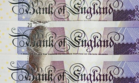 Twenty pound sterling notes