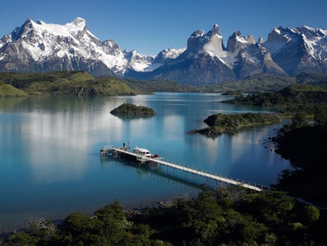 Spectacular vista in Torres Del Paine National Park in Patagonia in Southern Chile
