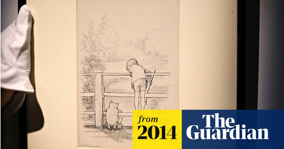 image of winnie the pooh playing pooh sticks fetches over 300 000 at auction fiction the guardian