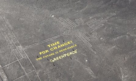 Greenpeace Apologises To People Of Peru Over Nazca Lines Stunt Greenpeace The Guardian