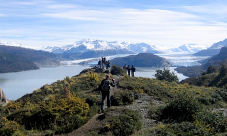 Viewing the Grey Glacier in the spectacular Torres del Paine, Chile