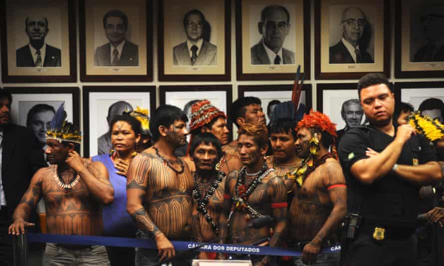 Munduruku Indians inside Congress