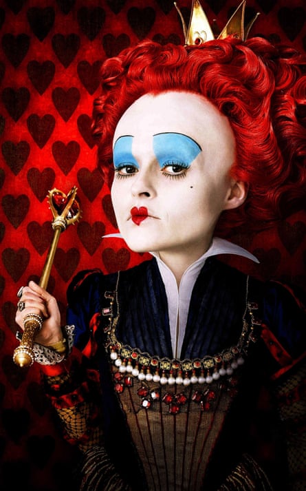 Helena Bonham Carter as the Red Queen in Tim Burton's Alice in Wonderland.