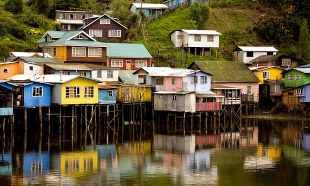 Stilt houses in southern Chile.
