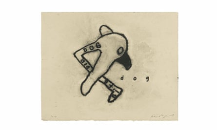 Dog, 2012. Mixed media on paper. Courtesy of the artist and Kayne Griffin Corcoran, Los Angeles.