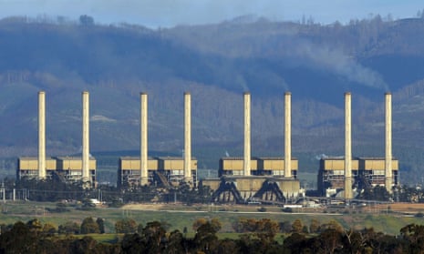 Hazelwood power station billows smoke from its exhaust stacks in the Latrobe Valley, 150 kms east of Melbourne.