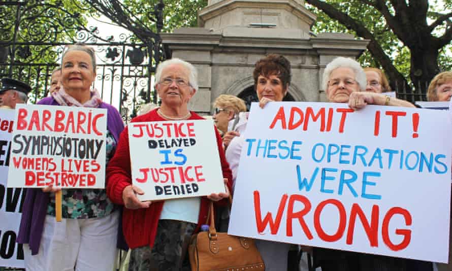 A protest in Dublin last year demanding justice for survivors of symphysiotomy.