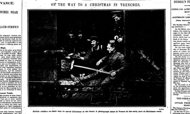 Christmas in the first world war trenches, Manchester Guardian 26 December 1914.