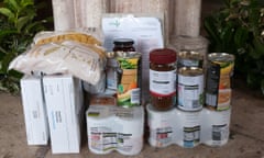 Britain's shame: Contributions to a food bank in Norfolk.