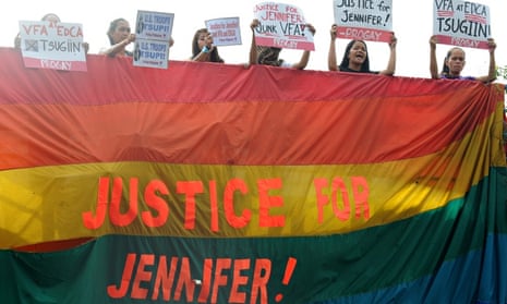 Philippine protest about death of transgender woman Jennifer Laude