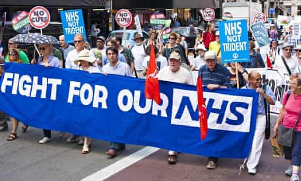 A march against NHS cuts