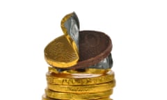 Stack chocolate coins