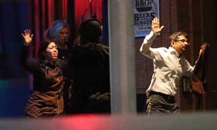 Hostages run to safety from Sydney siege.
