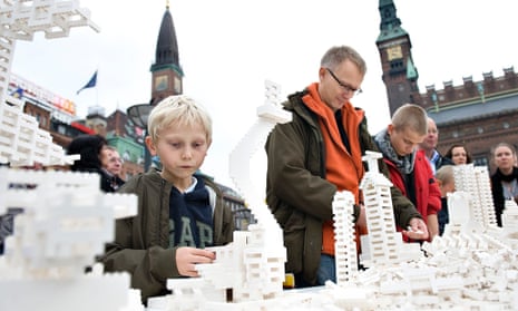 Copenhagen residents take part in one of Danish-Icelandic artist Olafur Eliasson's Lego town planning projects.