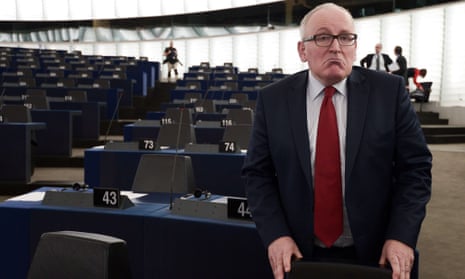 First Vice President of the European Commission Frans Timmermans takes part in a session regarding the implementation of Parliaments political priorities for 2015, on December16, 2014 at the European Parliament in Strasbourg, eastern France.