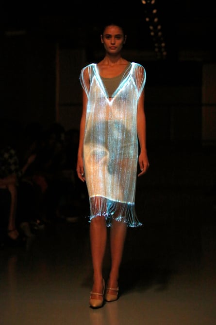 Richard Nicoll's light-up dress in his Spring/Summer 2015 show at London Fashion Week in September .