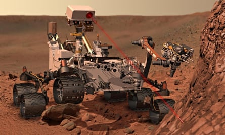 A computer-generated image of the Curiosity rover.