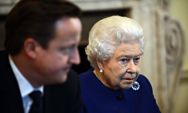 The Queen with David Cameron, who talked to her about the Scottish referendum on a visit to Balmoral