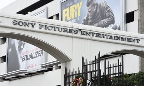 The entrance of Sony Pictures Studios in Culver City, California is seen December 16, 2014.