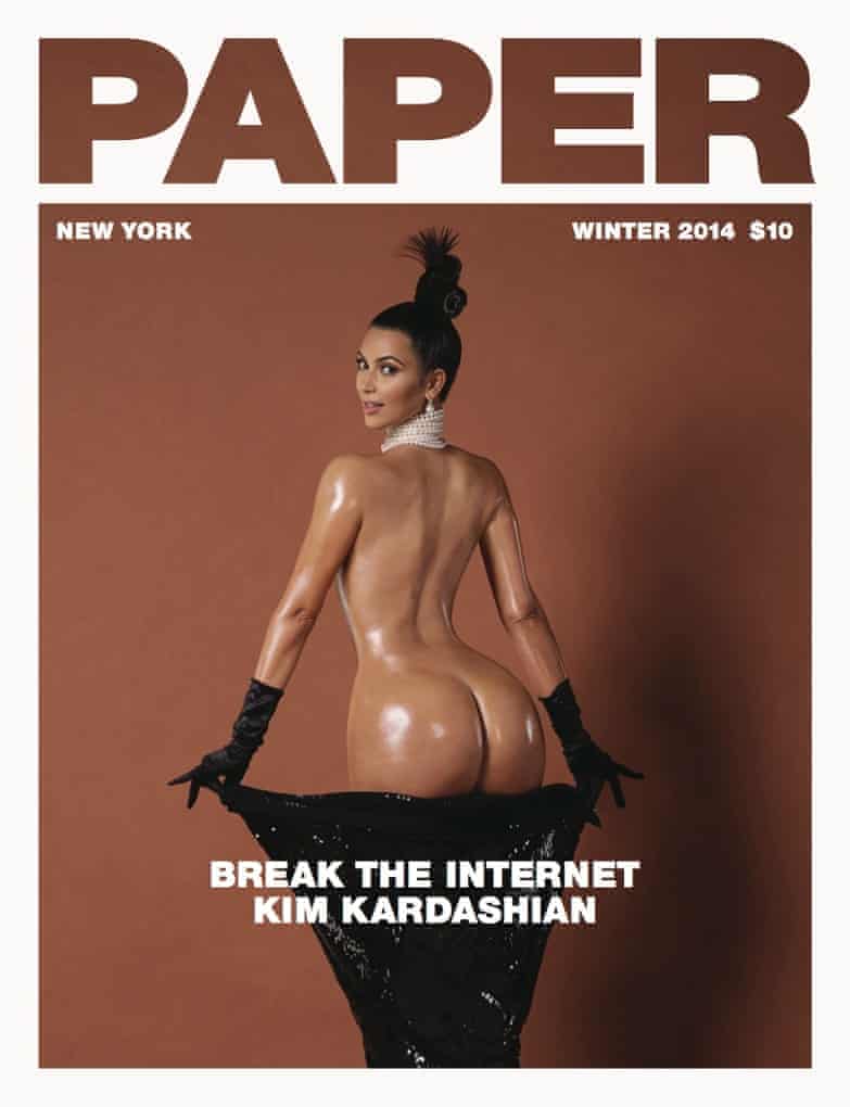 Kim Kardashian on the cover of Paper magazine.