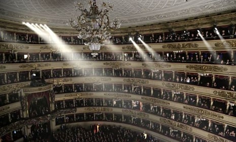 An audience at La Scala opera house.