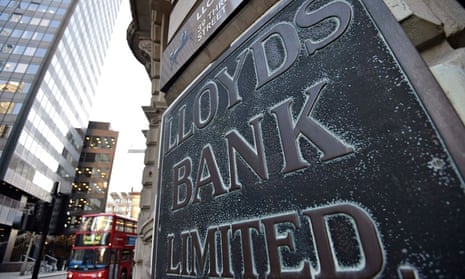 A branch of Lloyds Bank is seen in the City of London