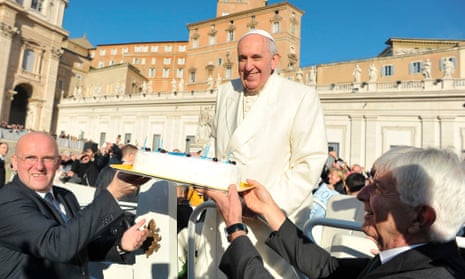 Pope Francis, who celebrated his 78th birthday on Wednesday, at the Vatican.