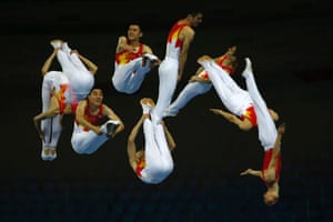 26 September: China’s Tu Xiao competes in the men’s trampoline event during the 17th Asian Games in Incheon, South Korea
