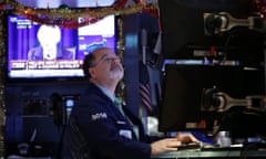 Traders at the New York Stock Exchange as Fed chair Janet Yellen speaks. Photo:  EPA/Andrew Gombert.