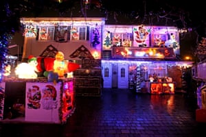 A house covered in Christmas lights in the Artane area of Dublin.