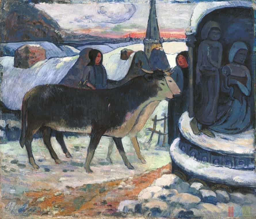 CHRISTMAS NIGHT (THE BLESSING OF THE OXEN) by Paul Gaugin 1902-1903.
