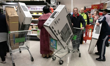 Shoppers in Asda on Black Friday