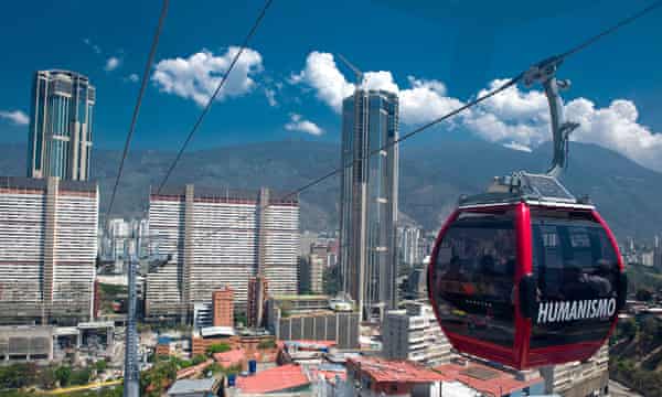 Cable cars in the San Agustin neighbourhood of Caracas.