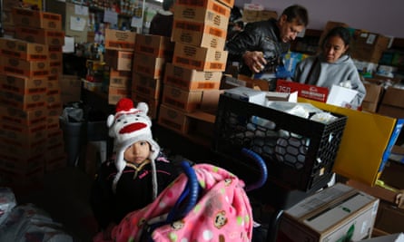 A volunteer relief centre set up by Occupy Sandy.