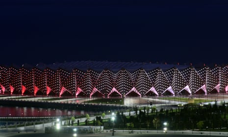 The Crystal Hall, built to stage handball and volleyball events during the inaugural 2015 European Games in Baku.