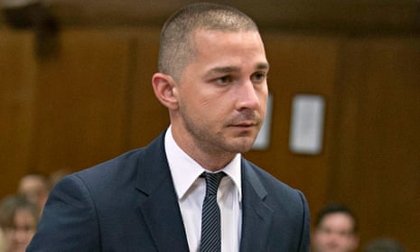 Shia Labeouf in court last month.